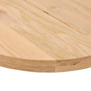 Massivholz Tischplatte Eiche Oval 80x40 cm