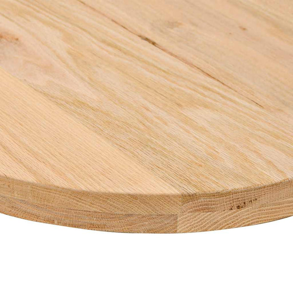 Massivholz Tischplatte Eiche Oval 80x40 cm