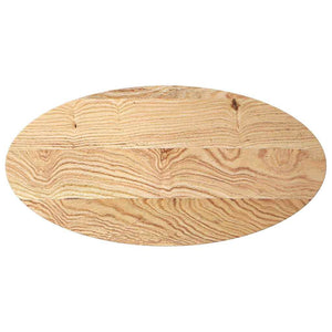 Massivholz Tischplatte Eiche Oval 100x50 cm