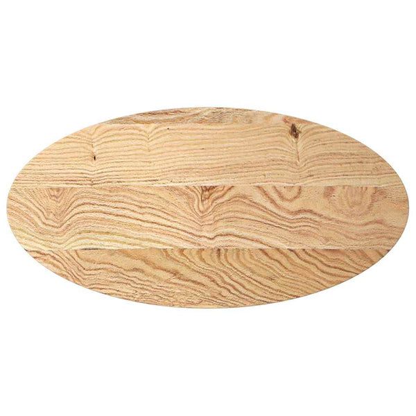 Massivholz Tischplatte Eiche Oval 100x50 cm
