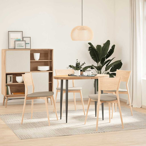 Massivholz Tischplatte Eiche Oval 100x50 cm