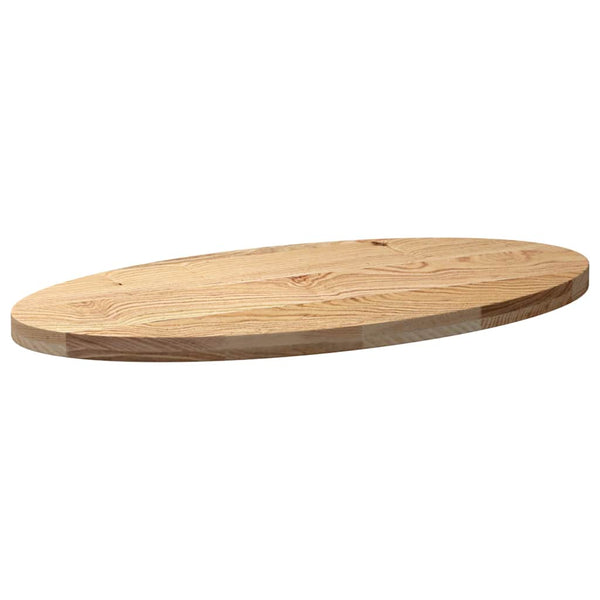 Massivholz Tischplatte Eiche Oval 100x50 cm