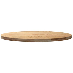 Massivholz Tischplatte Eiche Oval 100x50 cm