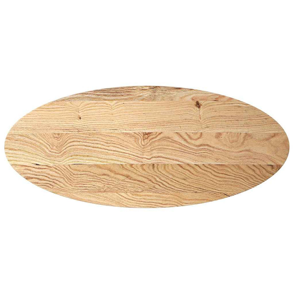 Massivholz Tischplatte Eiche Oval 140x60 cm