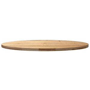 Massivholz Tischplatte Eiche Oval 140x60 cm