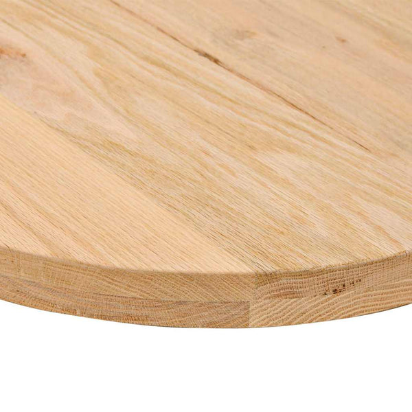 Massivholz Tischplatte Eiche Oval 140x60 cm