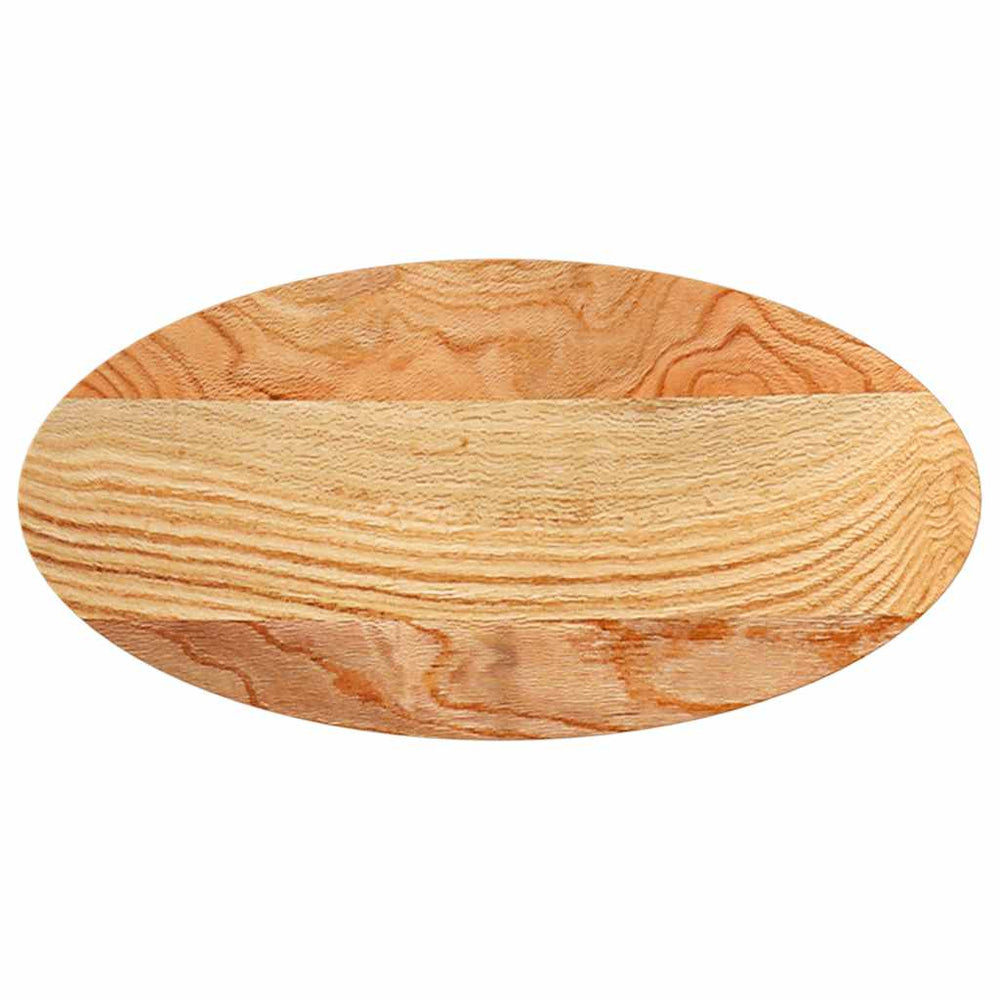 Tischplatte Oval Eiche Massivholz 80x40 cm