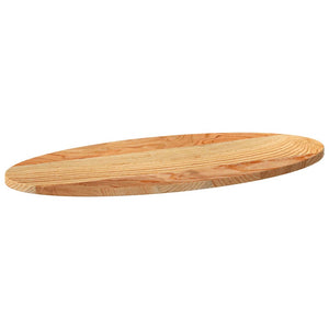 vidaXL Plateau de table Chêne massif marron clair 80x40x2 cm Ovale