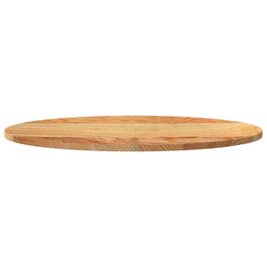 vidaXL Plateau de table Chêne massif marron clair 80x40x2 cm Ovale