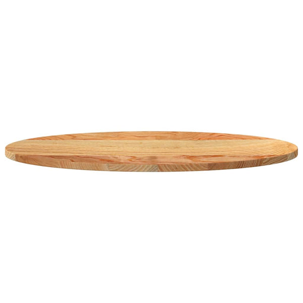 vidaXL Plateau de table Chêne massif marron clair 80x40x2 cm Ovale