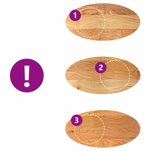 Tischplatte Massivholz Eiche Oval 100x50 cm