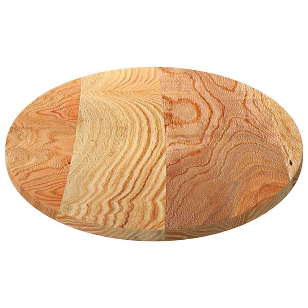 Eiche Tischplatte Hellbraun Oval 120x60 cm