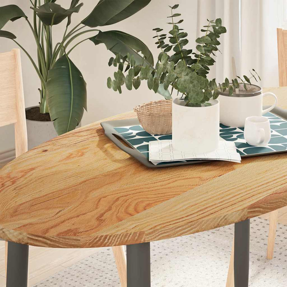 Eiche Tischplatte Hellbraun Oval 120x60 cm