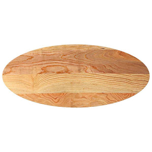 Tischplatte Massivholz Eiche Oval Hellbraun 140x60