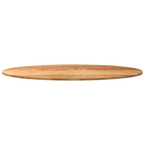 Tischplatte Massivholz Eiche Oval Hellbraun 140x60