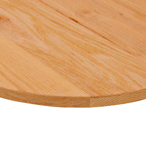 Tischplatte Massivholz Eiche Oval Hellbraun 140x60