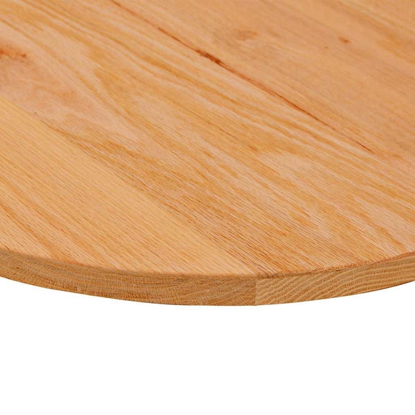 Tischplatte Massivholz Eiche Oval Hellbraun 140x60