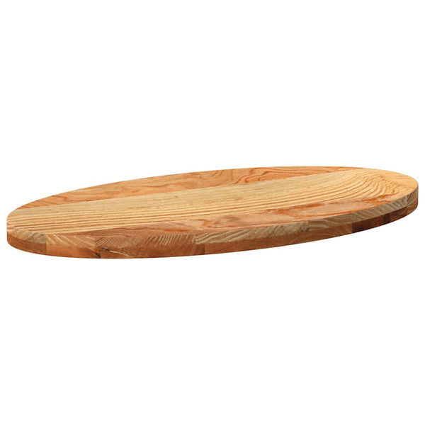 Tischplatte Eiche Massivholz Oval 80x40 cm