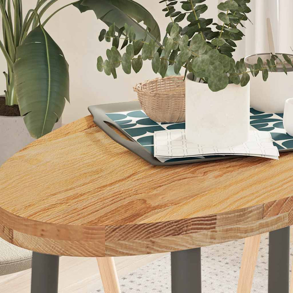 Tischplatte Hellbraun Eiche Oval 100x50 cm