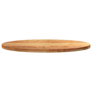 Tischplatte Massivholz Eiche Oval Hellbraun 120x60