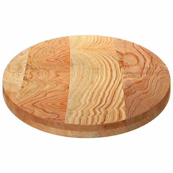 Tischplatte Massivholz Eiche Oval Hellbraun 120x60