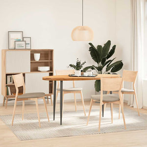 Tischplatte Oval Eiche Hellbraun 140x60 cm