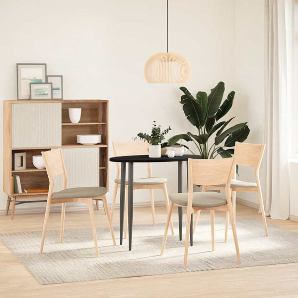 Tischplatte Oval Dunkelbraun 80x40 cm Eiche Massivholz