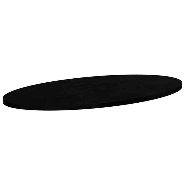 Tischplatte Oval Dunkelbraun 80x40 cm Eiche Massivholz