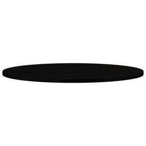 Tischplatte Oval Dunkelbraun 80x40 cm Eiche Massivholz