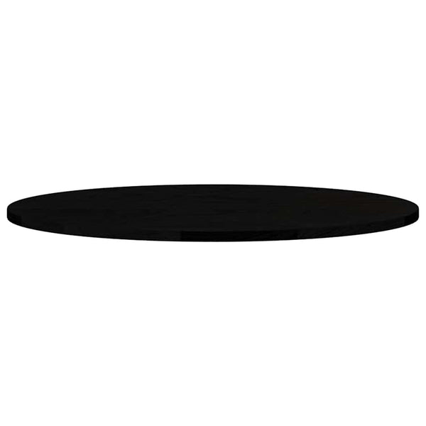 Tischplatte Oval Dunkelbraun 80x40 cm Eiche Massivholz