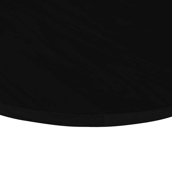 Tischplatte Oval Dunkelbraun 80x40 cm Eiche Massivholz