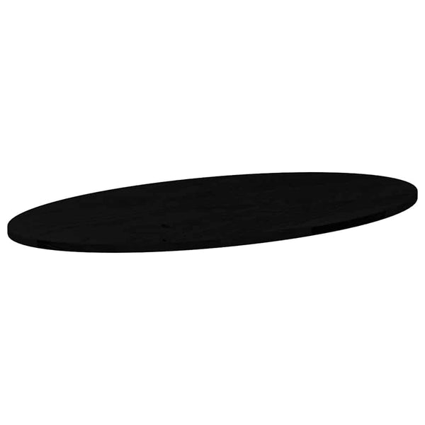 Tischplatte Dunkelbraun Eiche Oval 100x50 cm