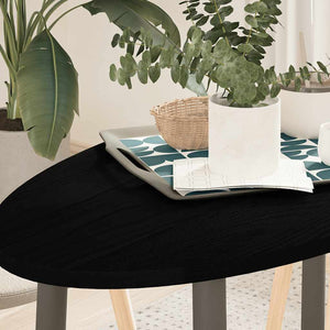 Tischplatte Dunkelbraun Eiche Oval 100x50 cm