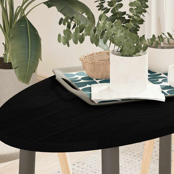Tischplatte Dunkelbraun Eiche Oval 100x50 cm