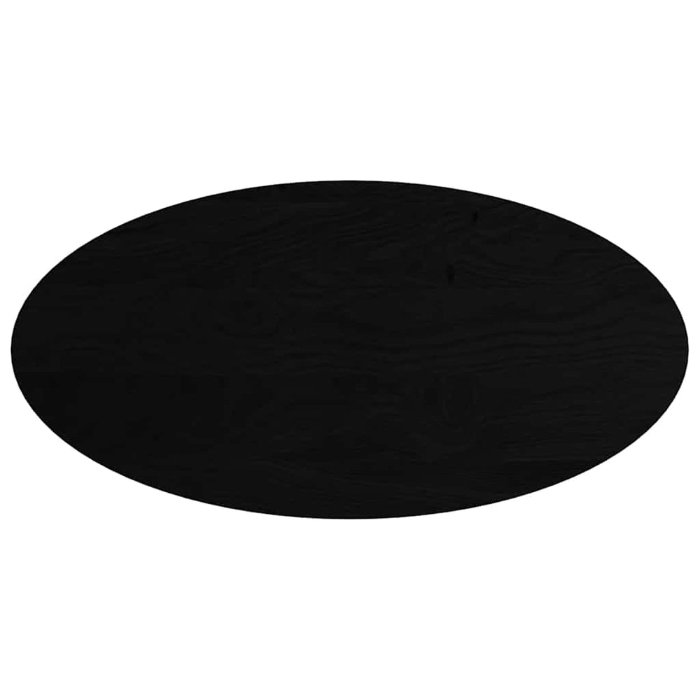 Tischplatte Oval Dunkelbraun 120x60 cm Eiche Massivholz