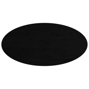 Tischplatte Oval Dunkelbraun 120x60 cm Eiche Massivholz