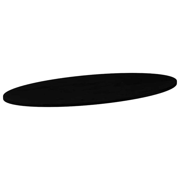Tischplatte Oval Dunkelbraun 120x60 cm Eiche Massivholz
