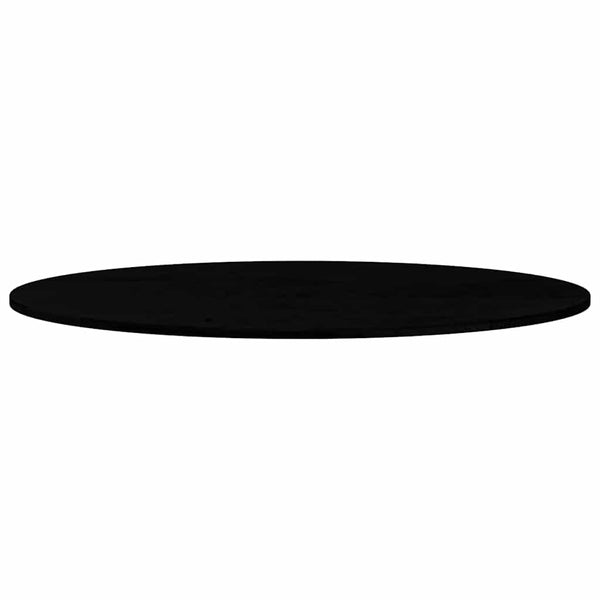 Tischplatte Oval Dunkelbraun 120x60 cm Eiche Massivholz