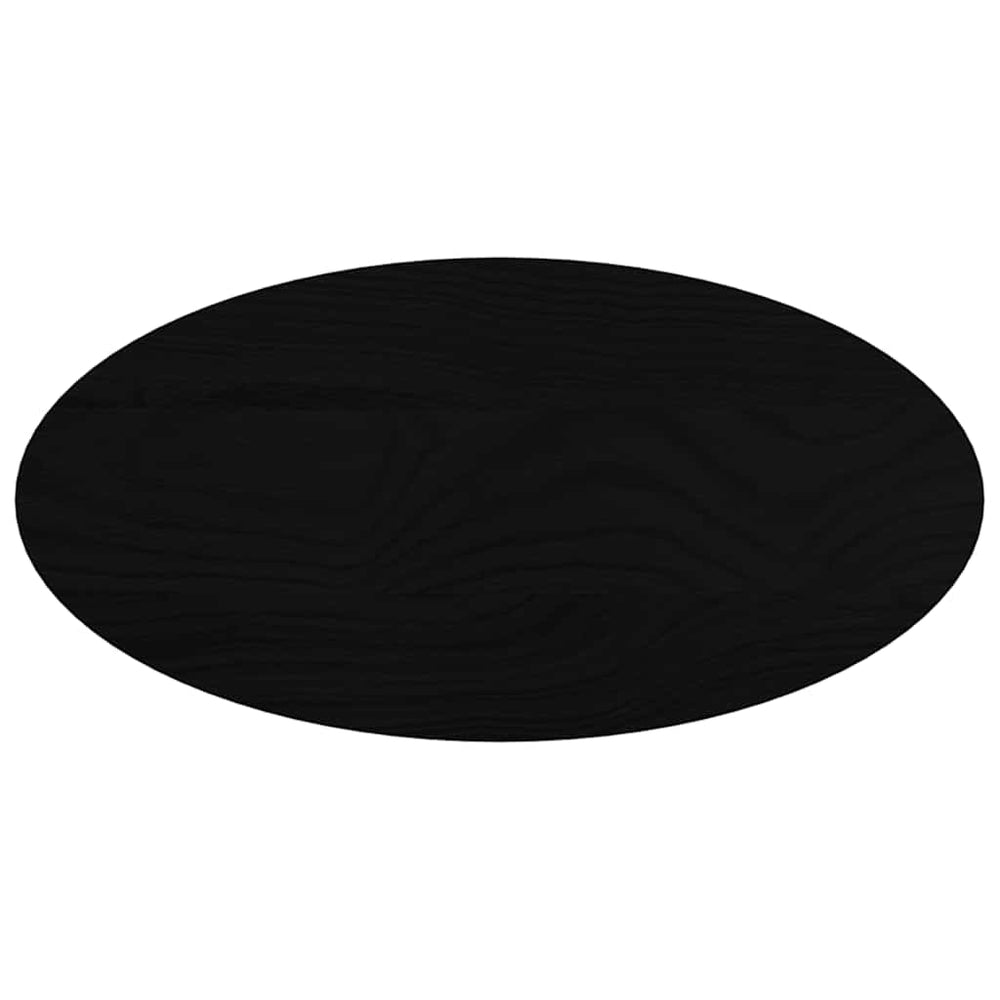 vidaXL Plateau de table Chêne massif Marron foncé 80x40x4 cm Ovale