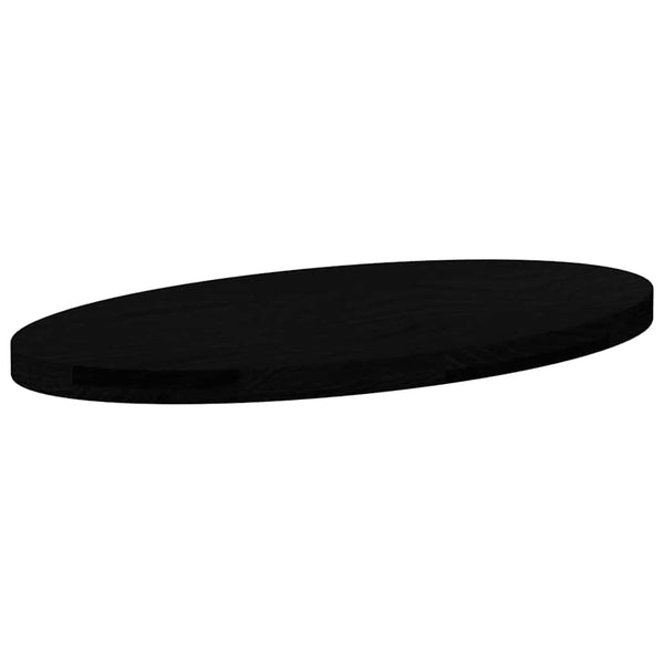 Tischplatte Massivholz Eiche Dunkelbraun 80x40 cm