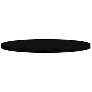Tischplatte Oval Dunkelbraun 100x50 cm Eiche Massivholz