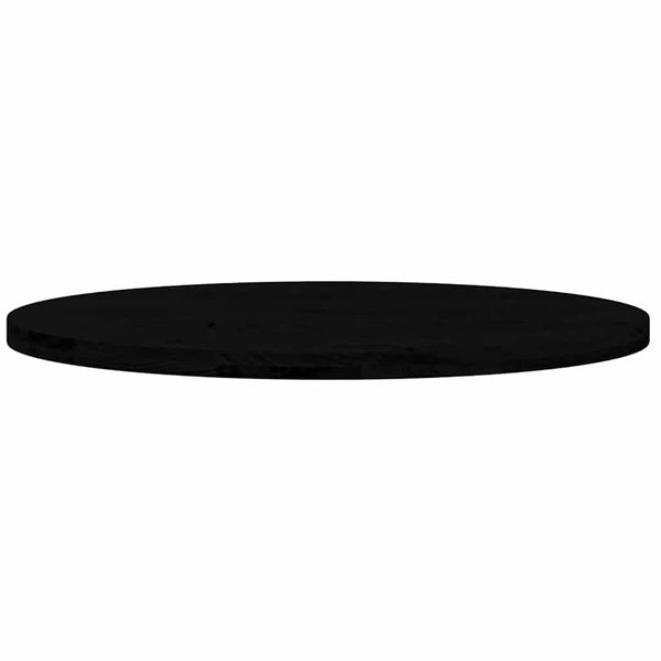 Tischplatte Oval Dunkelbraun 100x50 cm Eiche Massivholz