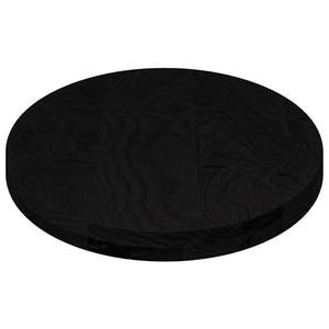 Tischplatte Oval Dunkelbraun 100x50 cm Eiche Massivholz