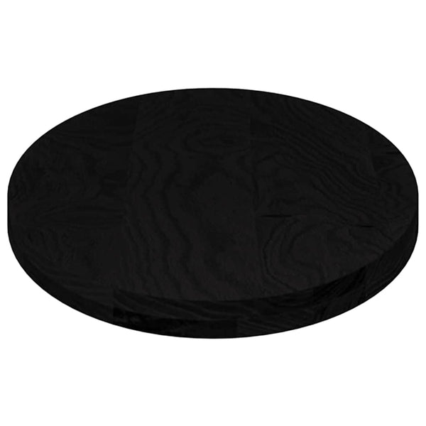 Tischplatte Oval Dunkelbraun 100x50 cm Eiche Massivholz