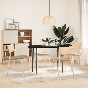 Tischplatte Dunkelbraun Oval 120x60 cm Eiche Massivholz
