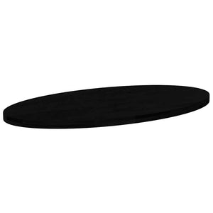Tischplatte Dunkelbraun Oval 120x60 cm Eiche Massivholz