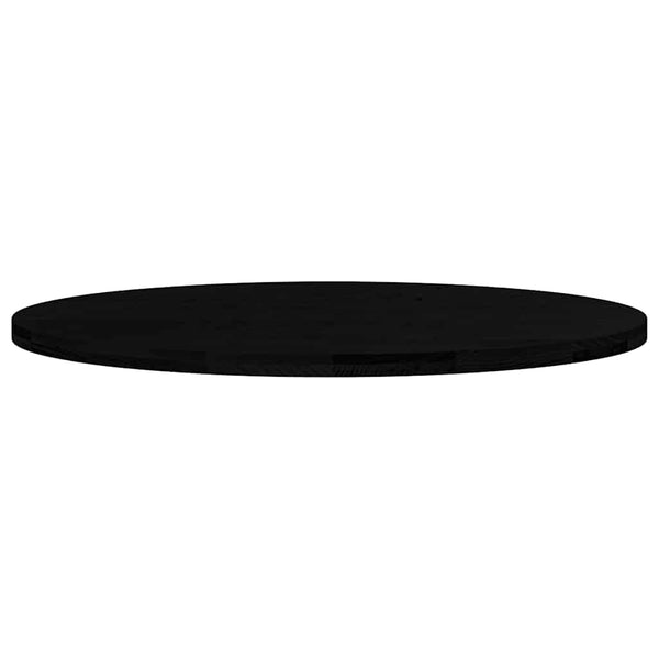 Tischplatte Dunkelbraun Oval 120x60 cm Eiche Massivholz