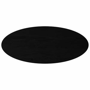 Dunkelbraune Tischplatte Oval 140x60 cm Eiche Massivholz
