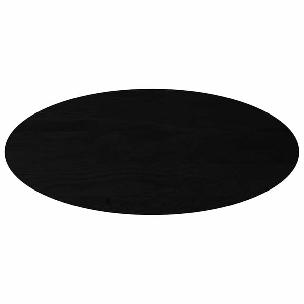 Dunkelbraune Tischplatte Oval 140x60 cm Eiche Massivholz
