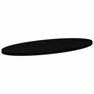 Dunkelbraune Tischplatte Oval 140x60 cm Eiche Massivholz